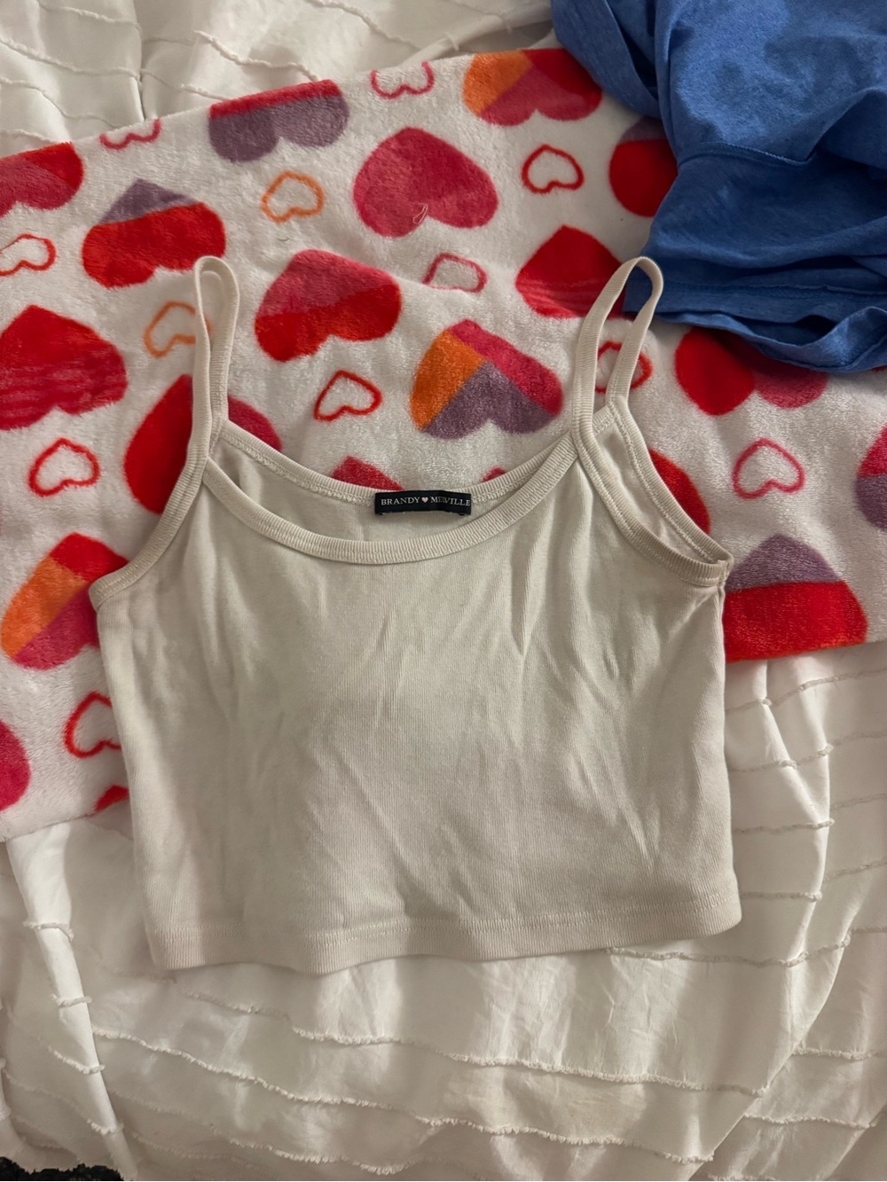 Brandy Melville White Cropped Cami Tank